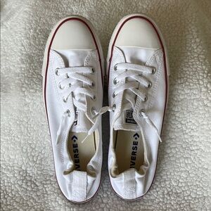 Converse Women’s shoes, size 10. White and Red, Brand New!